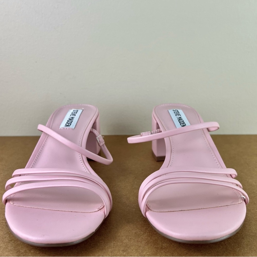 NEW STEVE MADDEN PINK SLIDE SANDALS - Picture 10 of 12